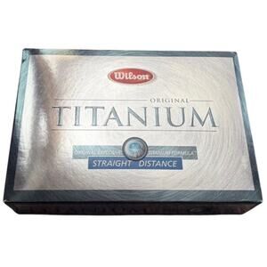 VTG Wilson Original Titanium Straight Distance Golf Balls 12 Balls One Dozen NOS